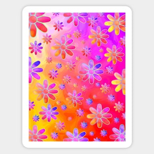 HIPPIE Trippy Flowers Sticker